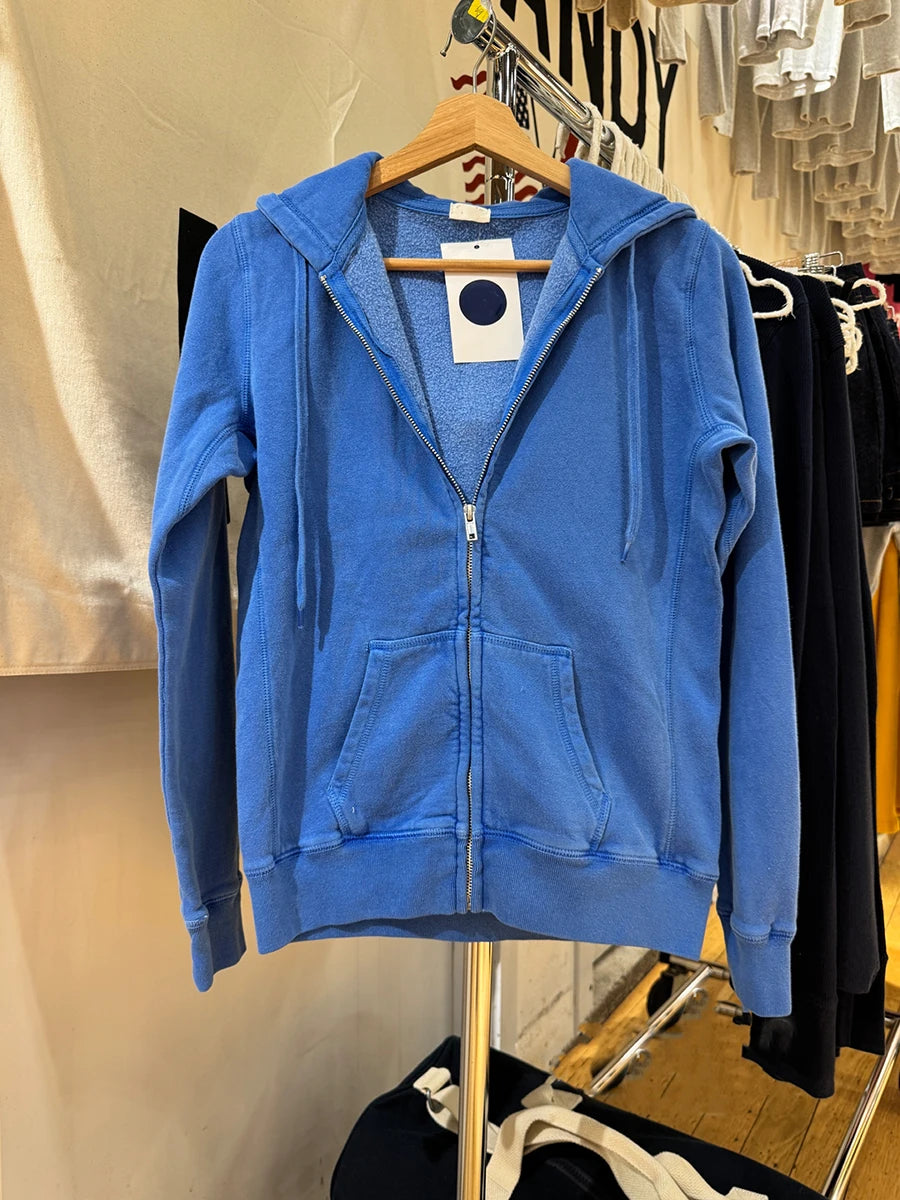 Sweet Electric Blue Zipper Hoodies Women Autumn Pockets Drawstring Hoodie Tops Vintage Loose Preppy Style Y2K Sweatshirts Coat