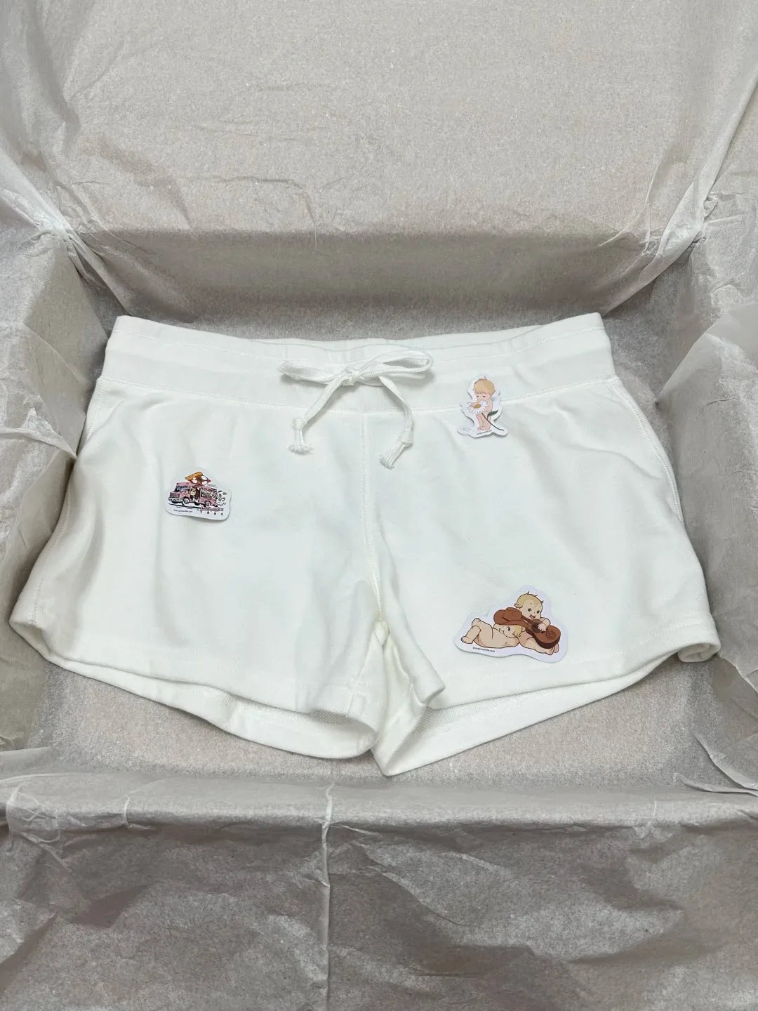 New Rose Pink Cotton Short Pant Women Casual Elastic High Waist Casual SweatShorts Sweet Vintage Cute Y2K Drawstring Bottoms