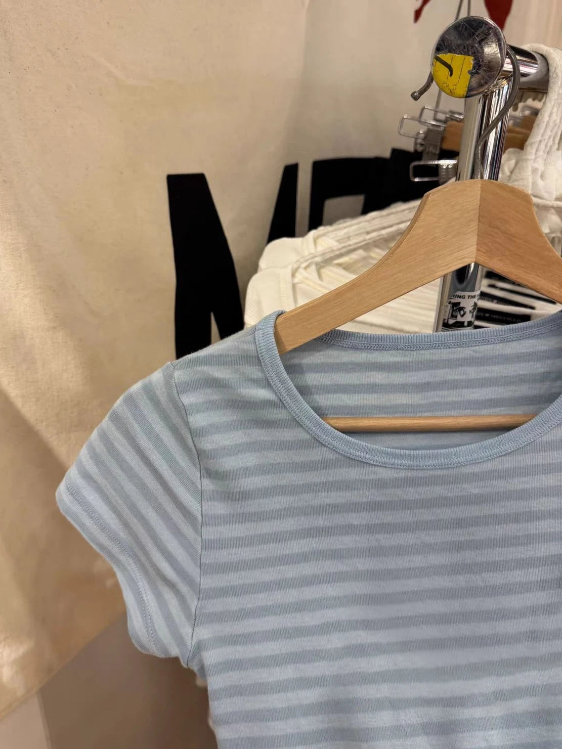 Blue Striped O-neck T-shirts Women Summer Simple Casual Streetwear Slim Short Sleeve Tees Vintage Preppy Style Sweet Tshirt Y2K