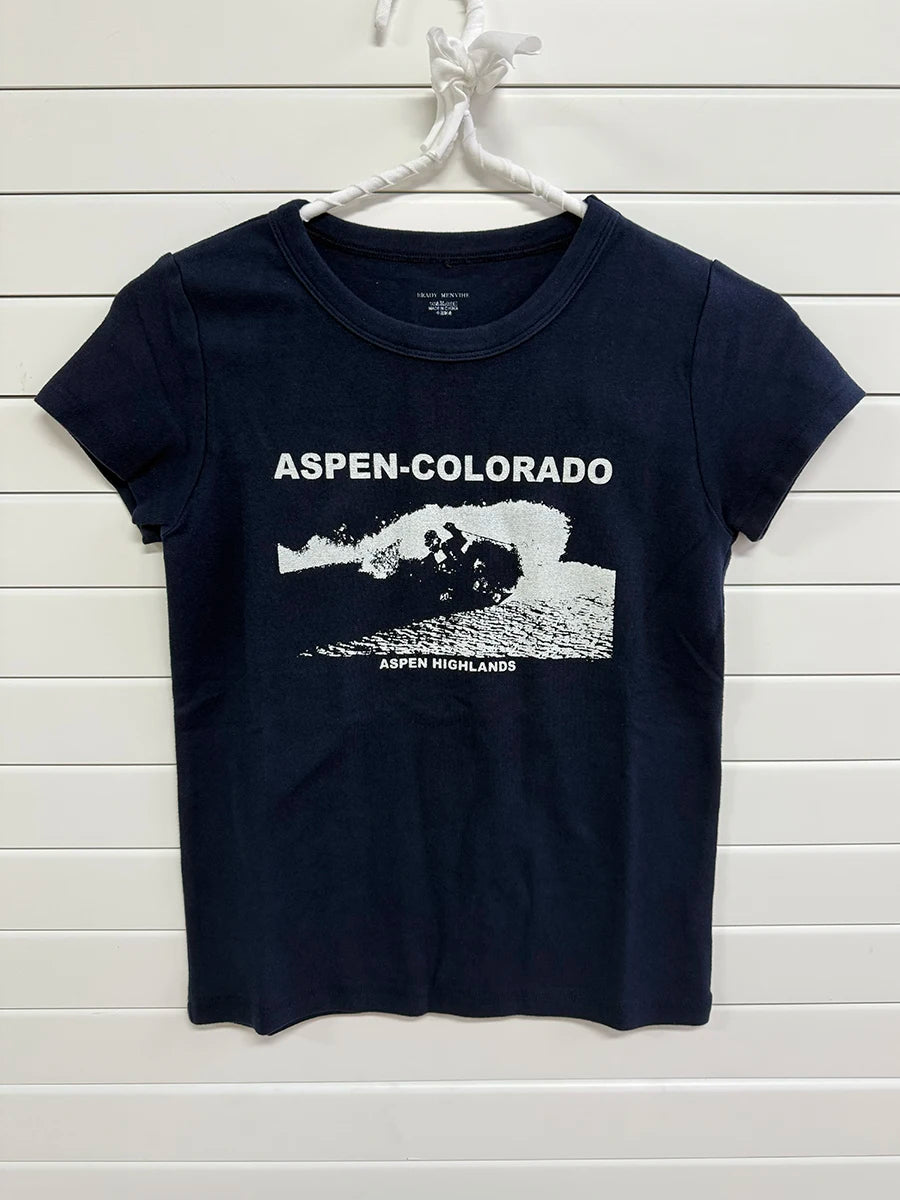 Vintage Letter Graphic Crop Top Women Summer Casual Round Neck Short Sleeve Short T-shirt Female Retro Classic Cotton Tops Chic