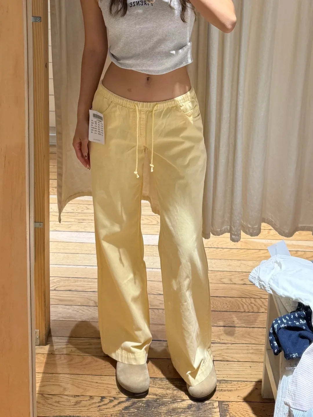 Fashion Navy Drawstring Loose Pants Women Autumn Sexy Low Waist Pockets Straight Long Pant Baggy Streetwear Vintage Trousers Y2K
