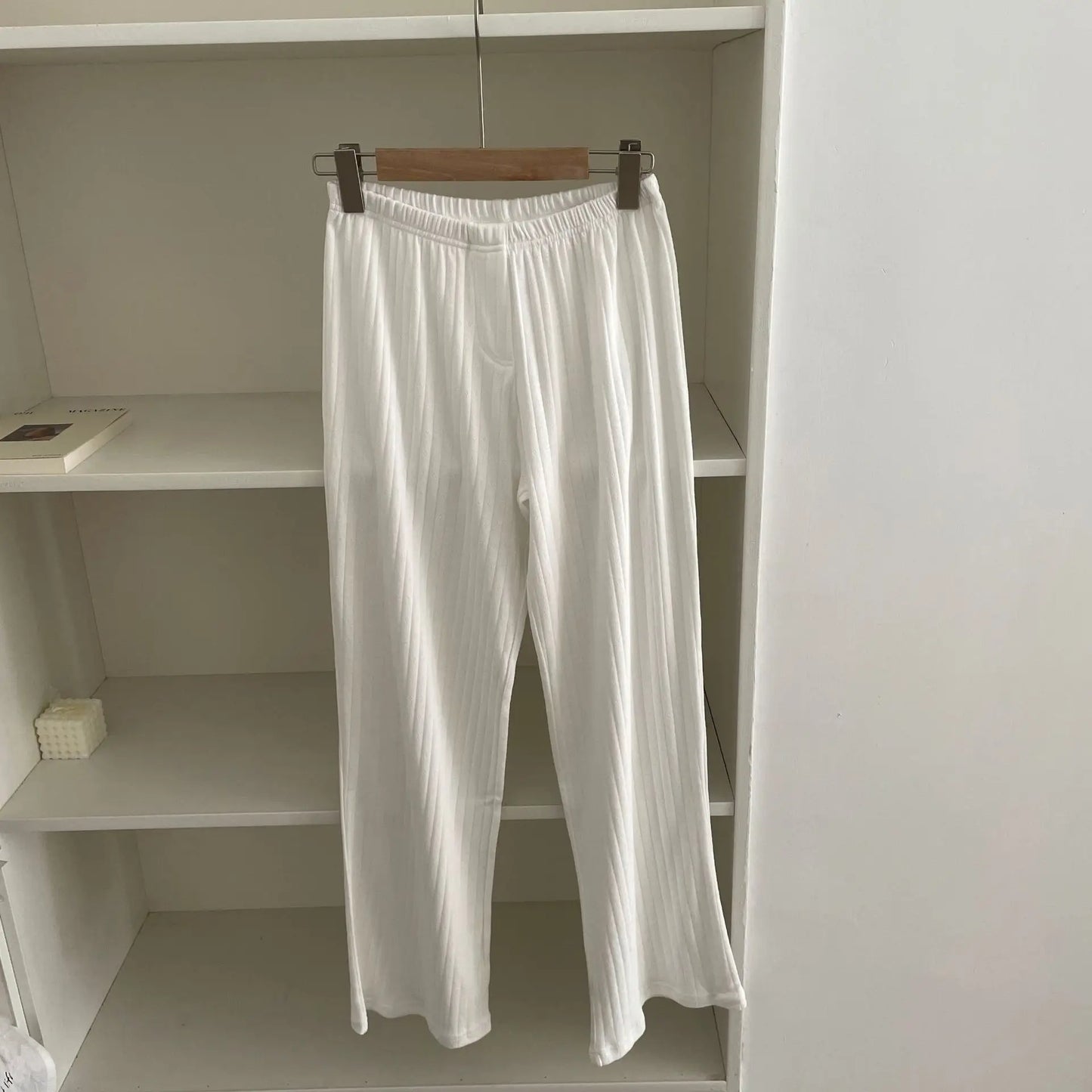 Cute Print Cotton Long Pants Women All-match Soft Elastic High Waist Pajama Trousers Sweet Vintage Preppy Style Home Pant Y2K