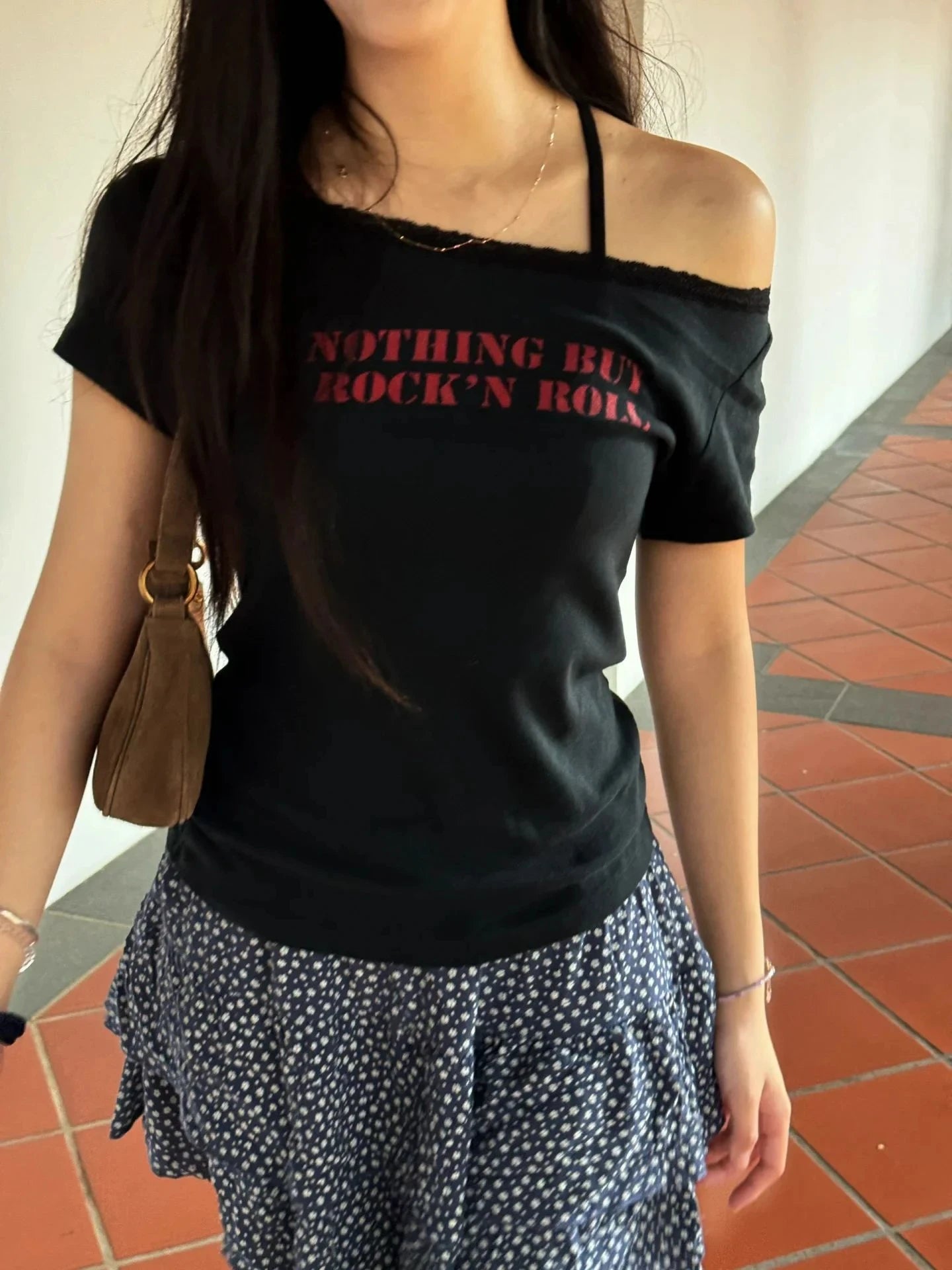Floral Lace Trim Slim T-shirts Women Summer Sweet Scoop Neck White Cotton Short Sleeve Tee Tops Streetwear Vintage Crop Top Y2K