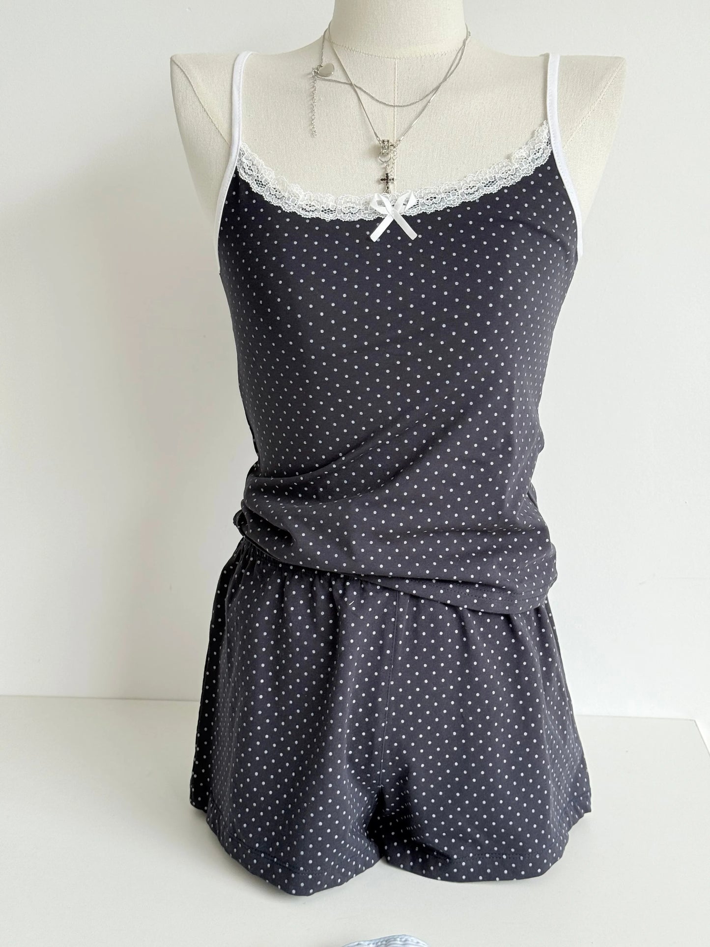 Sweet Pink Striped Vest Shorts Set Women Cotton Slim Crop Top+Elastic Waist Short Pant Casual Cute Home Pajama 2 Piece Sets Y2K