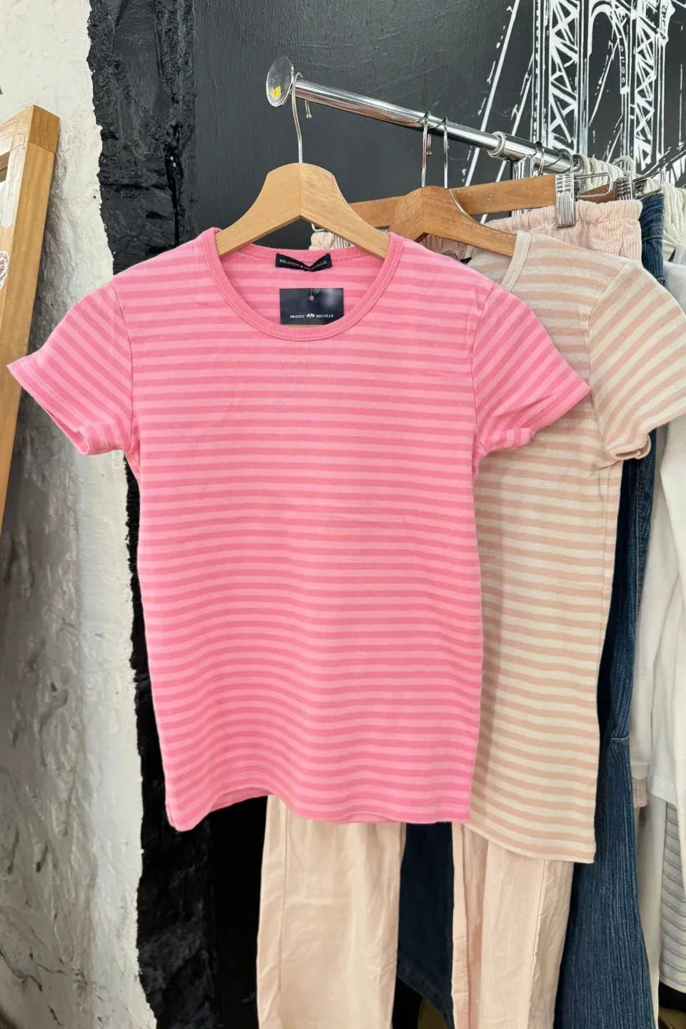 Vintage Striped Slim T-shirt Women Spring New Round Neck Cotton Short Sleeve Tee Shirts Female Cute Preppy Style Y2K T shirts