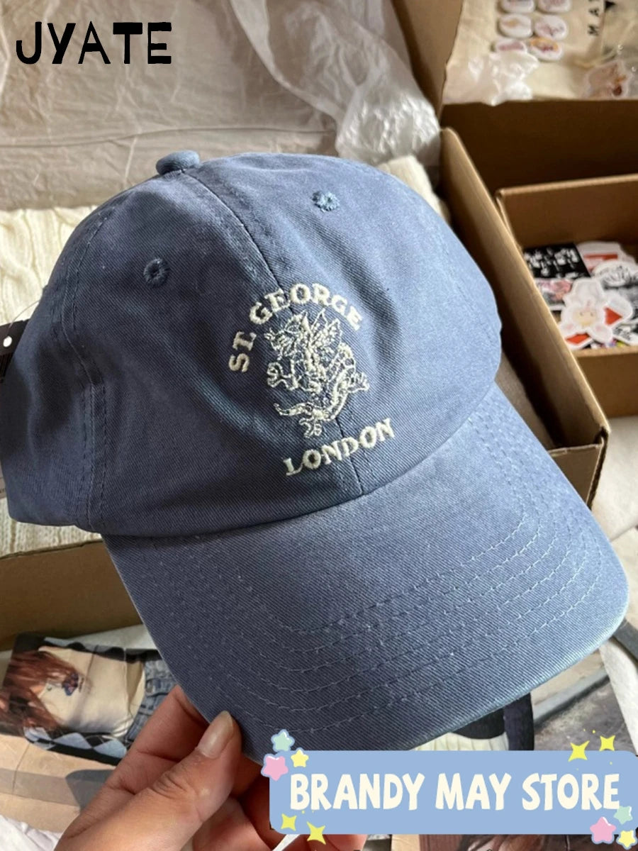 New Letter Embroidery Red Baseball Cap Women Casual Street Cartoon Sunscreen Hat Femme Vintage Preppy Style Snapback Hats Y2K