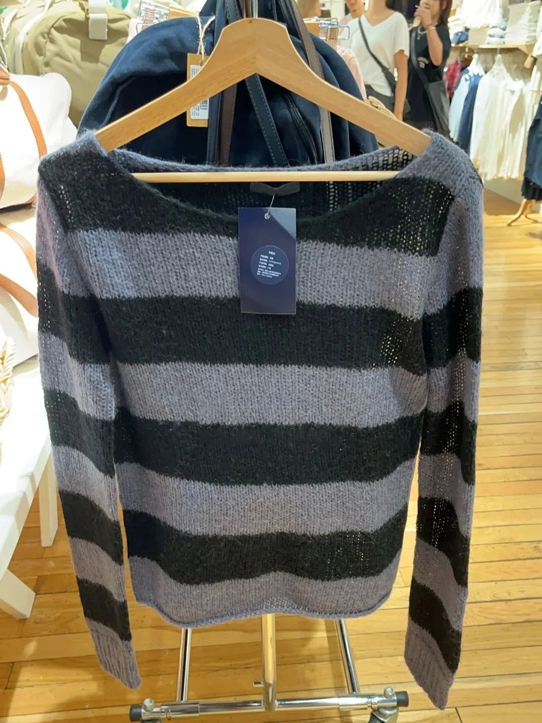 Sweetwear Striped Knitted Long Sleeve T-Shirt Women Autumn Scoop Neck Cotton Thin Smock Vintage Sweet Preppy Style Tee Tops Y2K