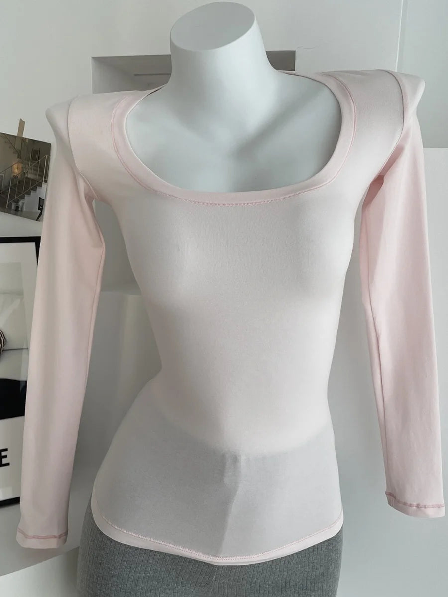 Solid Skinny Cotton T-shirt Pant Set Woman O-neck Long Sleeve Tee+Foldover Flare Yoga Pant Sport 2 Piece Sets Can mix and match