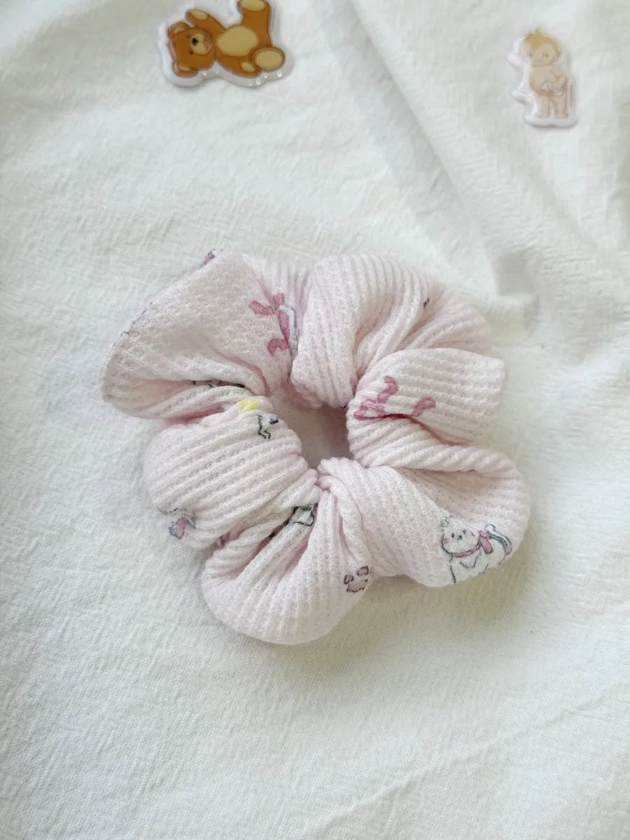 1 PCS Floral Print Elastic Hair Bands Women Multicolor Large Only One Scrunchie Sweet Cute Preppy Style Hair Accessories Y2K New