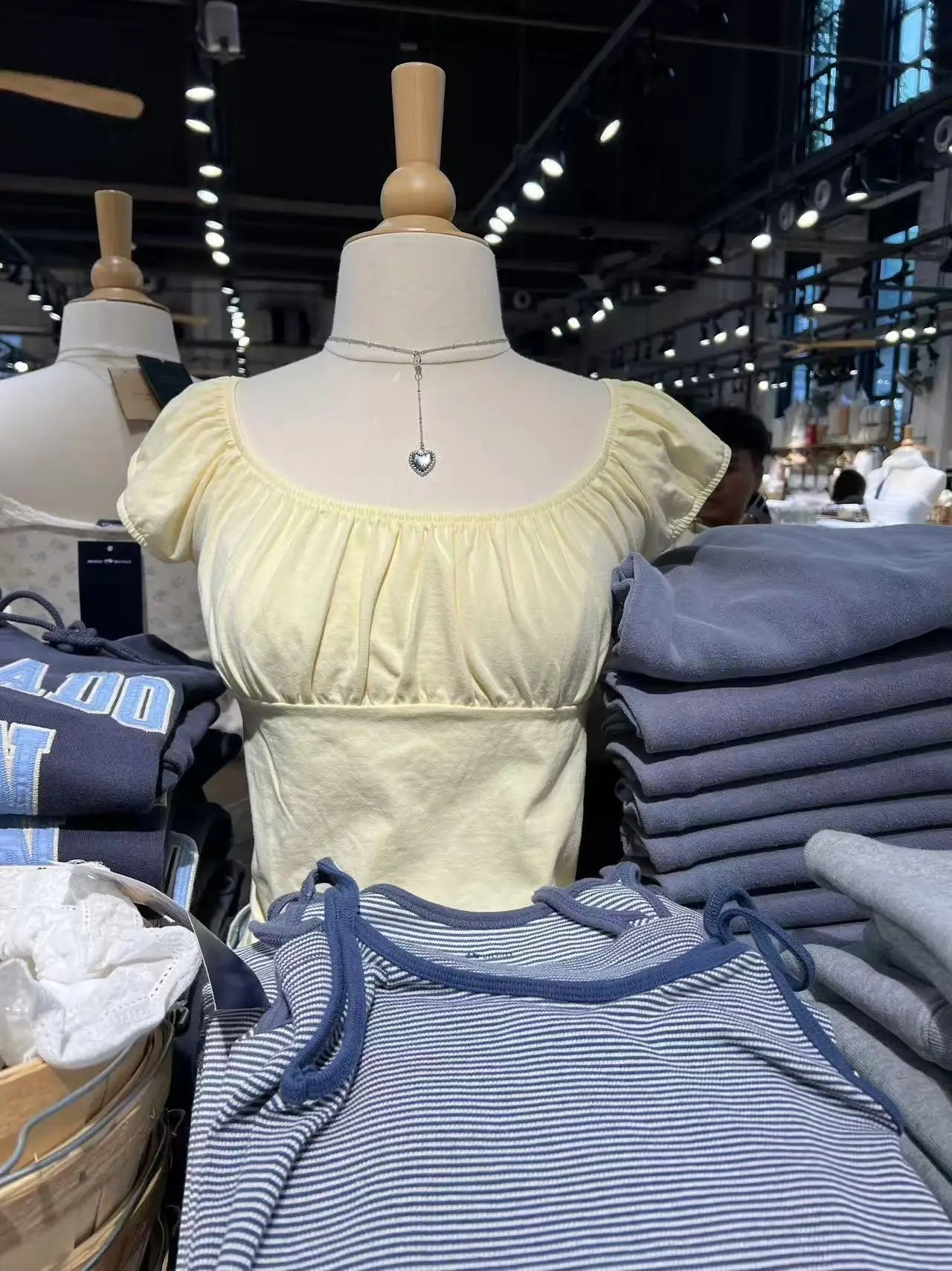 Ruffle Slim Short Sleeve Tee Women Summer Square Collar Cotton Mesh Folds T-shirts Female Aesthetic Sweet Cute Y2K Tops