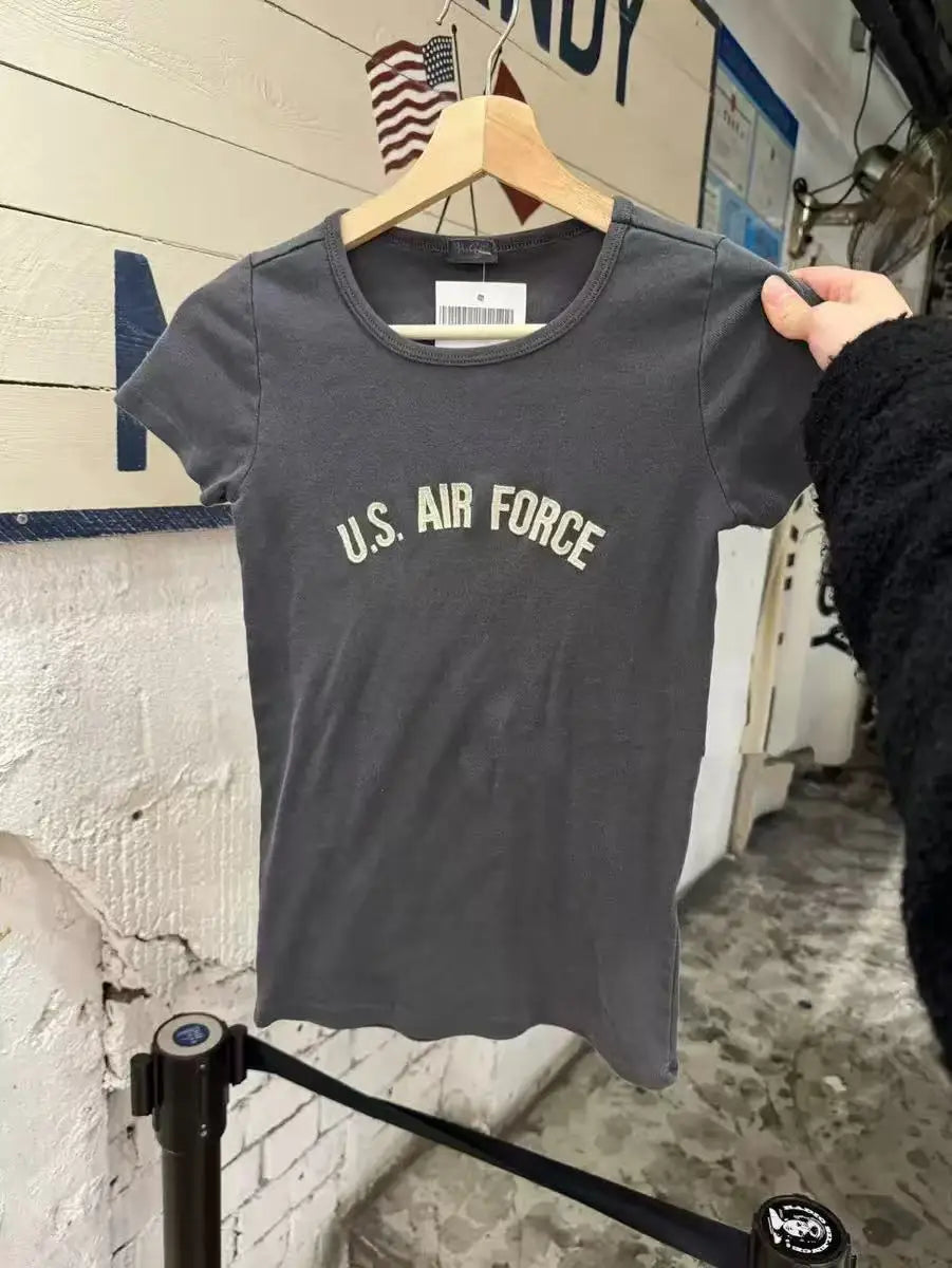 Letter Patwork Embroidery T-shirts Women Summer Casual Streetwear Cotton Short Sleeve Tees Vintage Preppy Style Tshirt Y2K