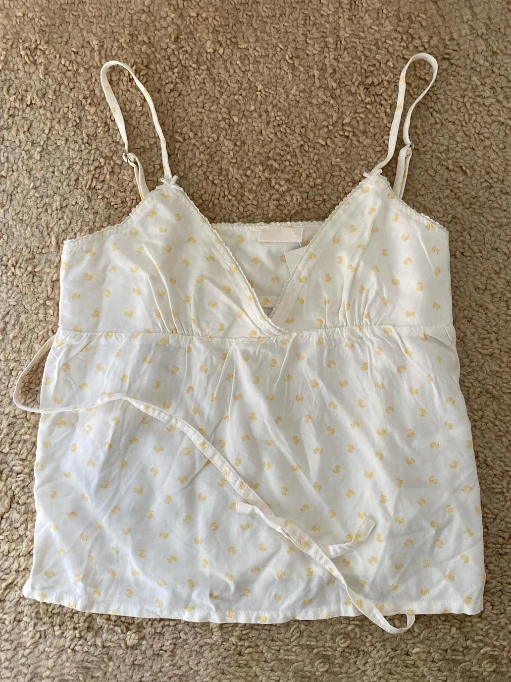 Deep V-neck Polka Dot Tank Top for Women Summer New White Casual Backless Cotton Camisole Female All-match Slim Sweet Vest Tops