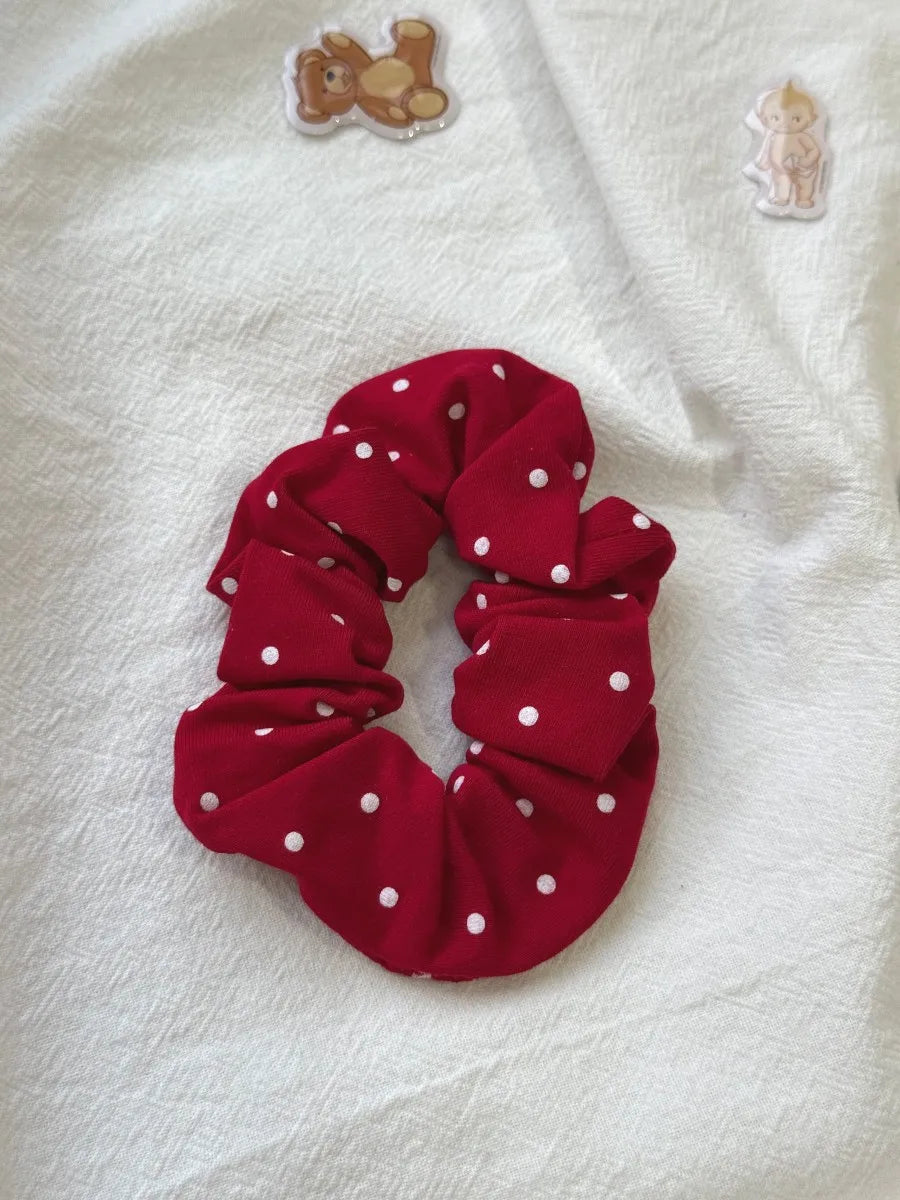 1 PCS Floral Print Elastic Hair Bands Women Multicolor Large Only One Scrunchie Sweet Cute Preppy Style Hair Accessories Y2K New