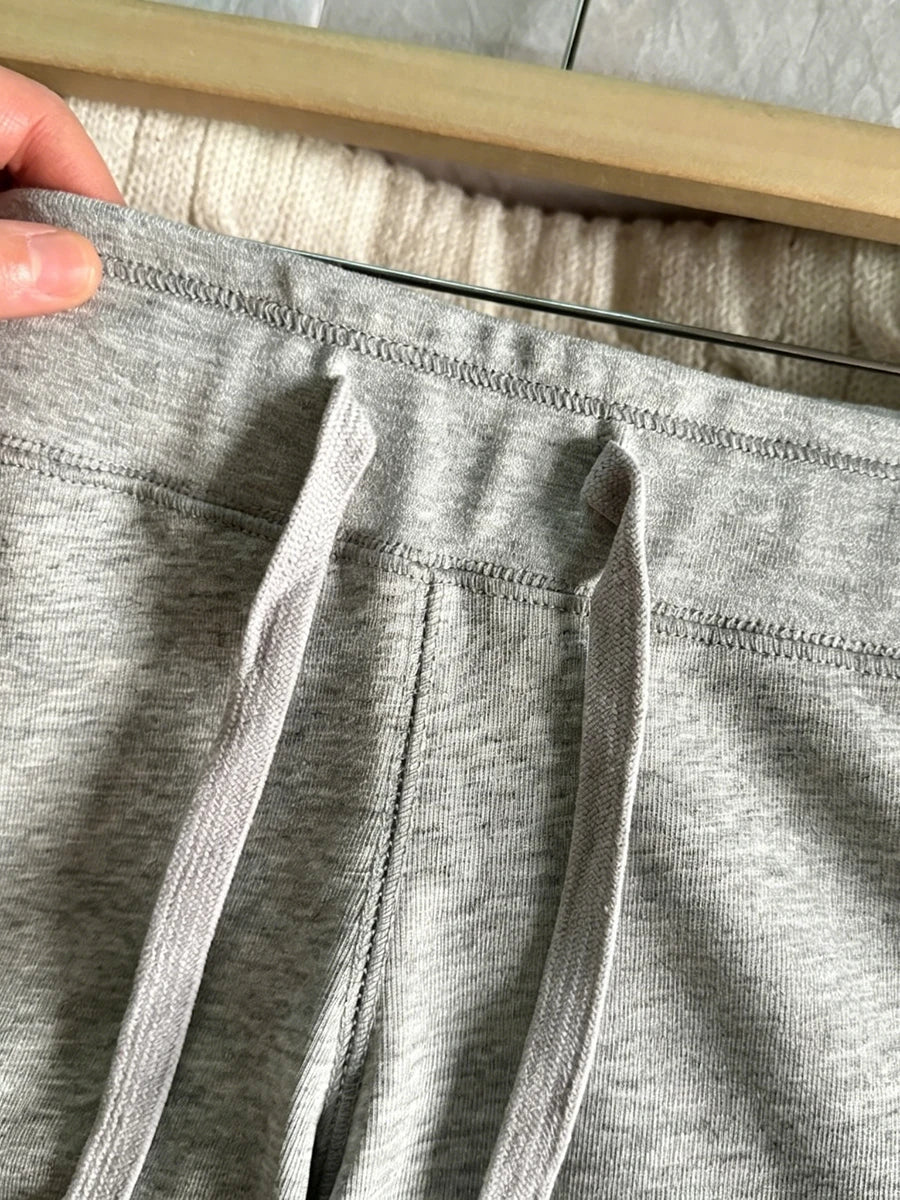 Solid Drawstring Joggers Sweatpants Women Spring Simple Basic Casual High Waist Wide Leg Pants Vintage Streetwear Loose Trousers