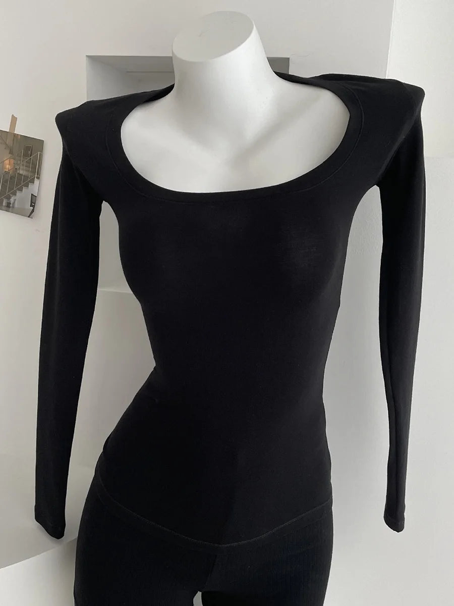 Solid Skinny Cotton T-shirt Pant Set Woman O-neck Long Sleeve Tee+Foldover Flare Yoga Pant Sport 2 Piece Sets Can mix and match