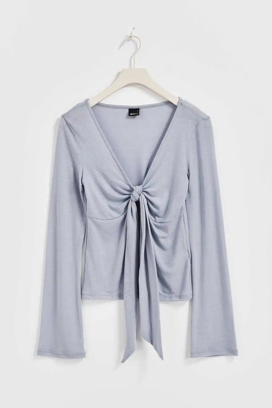 Tie-Strap Design Bowknot Long Sleeve T-Shirt Women's Spring Sexy Slim Fit Thin Smock Tees Casual Sweet Chic Tshirt Babydoll Top