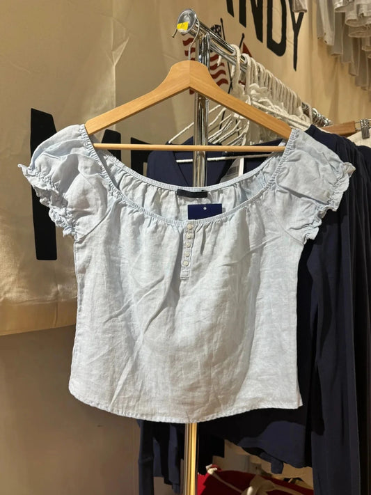 White 5 Buttons Lace-up Ruffles Sleeve Tees Women Summer Casual Flax Cotton U-neck Tops Sweet Preppy Style Cute T-shirts New Y2K