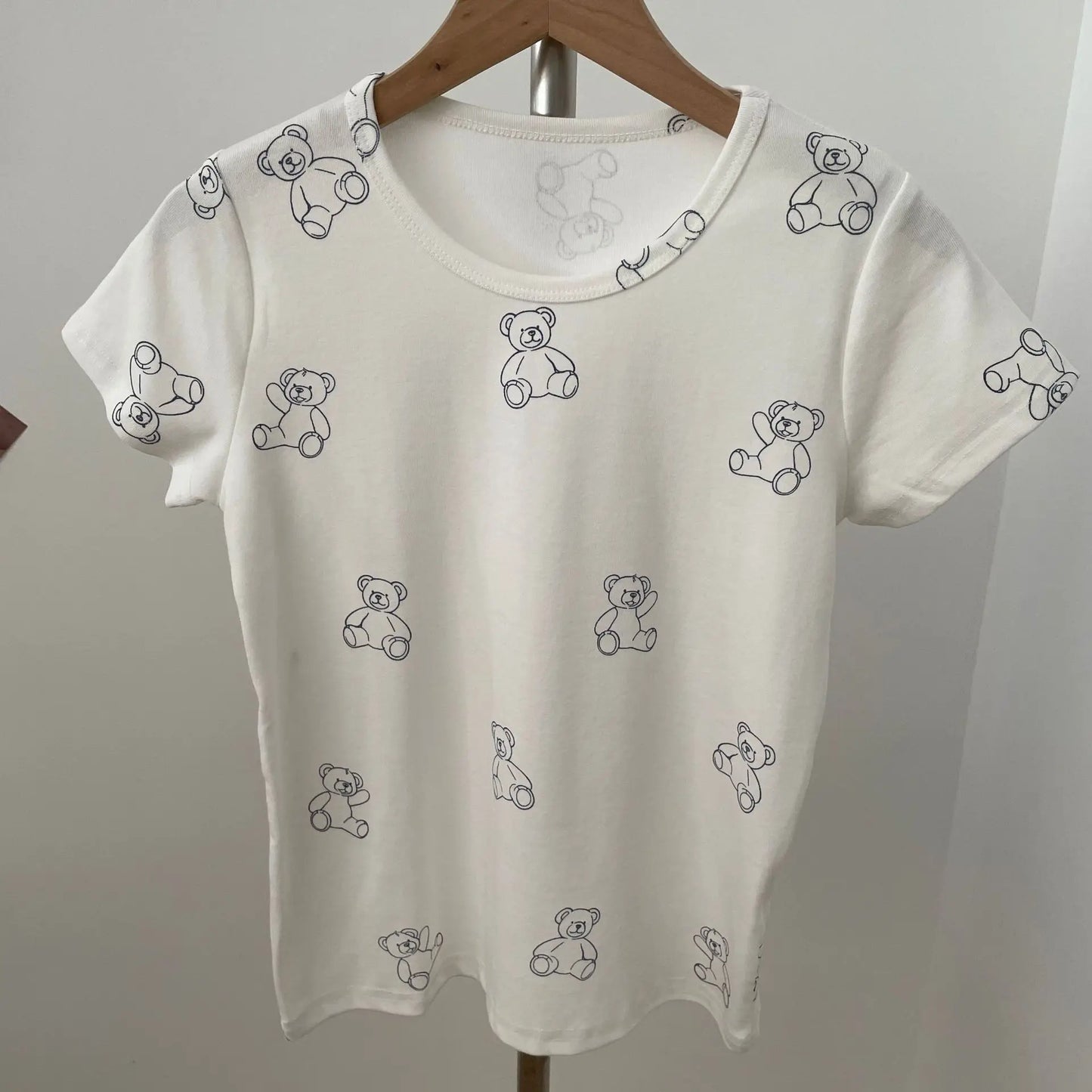 Eyelet Floral Print T-shirt Woman Summer Cotton Basic Round Neck Short Sleeve Tee Shirts Cute Sweet All-match Tshirt Y2K Tops