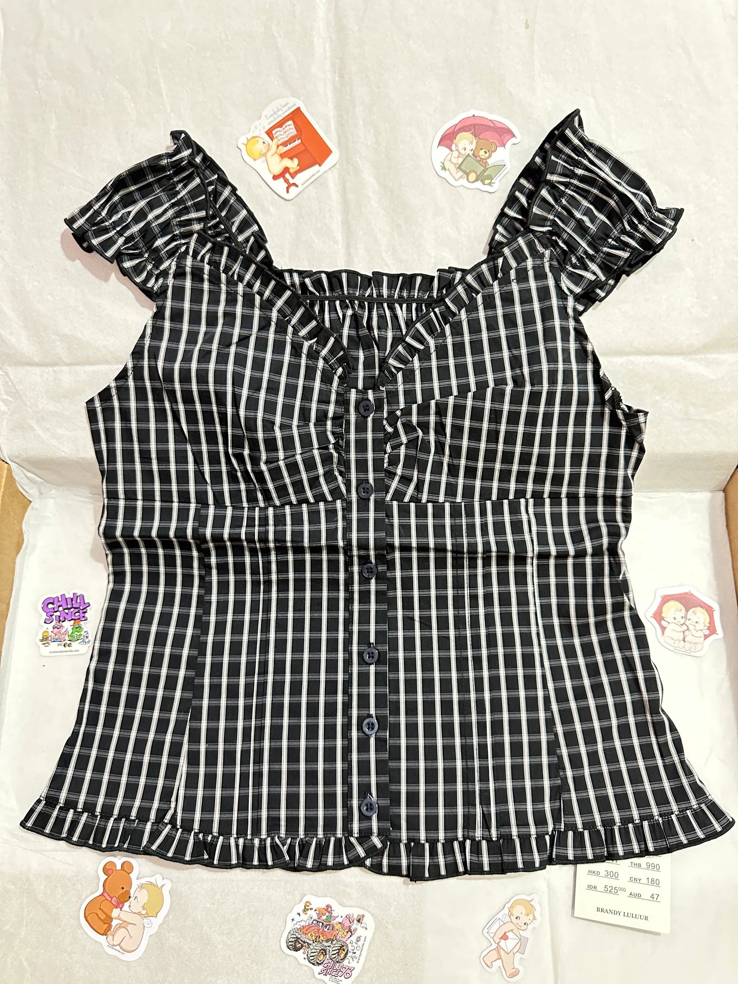 Collection Folds Blouse Tees Women Casual Single Breasted Ruffle Sleeveless Tank Tops Sweet Vintage Preppy Style Camisole Y2K