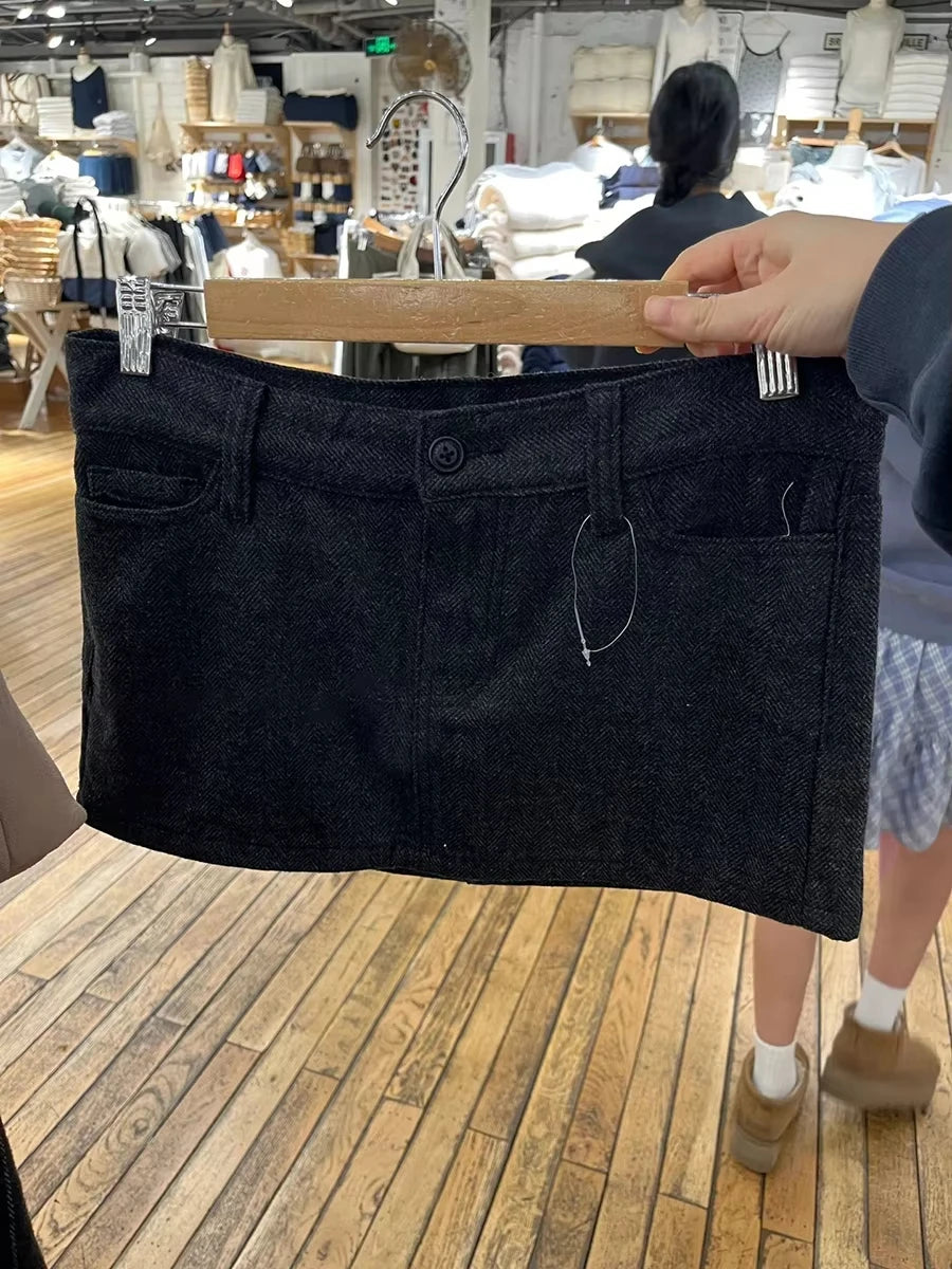 Retro Striped Sexy Low Waist Skirts Women Summer Y2K Aesthetic Chic Button Mini Skirt Vintage Sweet Cute Preppy Style Faldas New