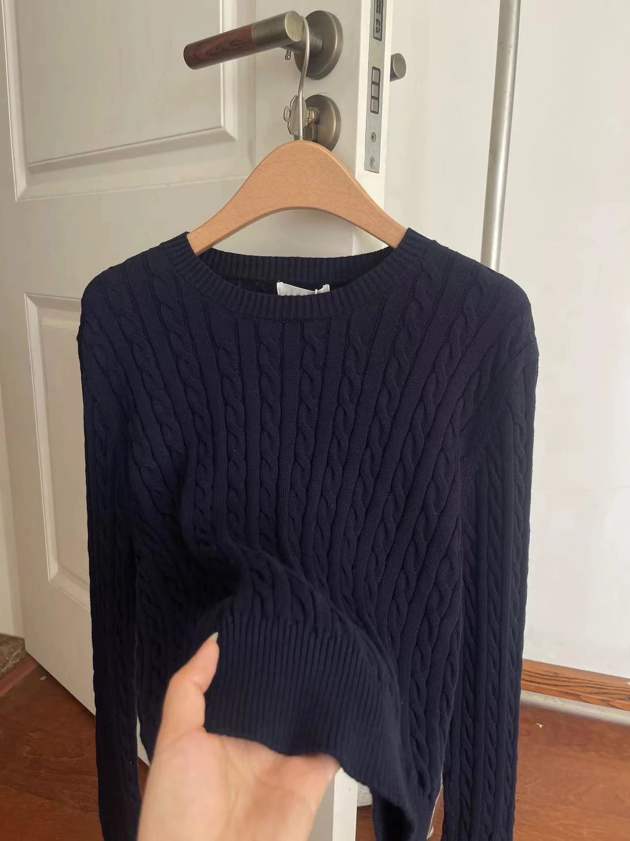Sweet Solid Twist Knitted Crop Tops Women Autumn Casual Square Neck Slim Long Sleeve Pullover Cute Preppy Style Chic Sweaters
