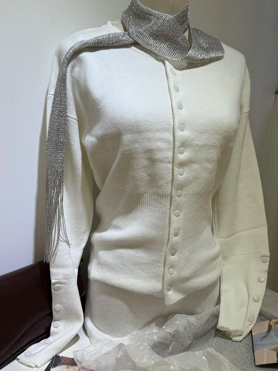 Pink Long Sleeve Knitted Cardigan Women Spring Simple Button Casual Jumper Shoujo Clothes Sweet Cute Preppy Style Sweater Top