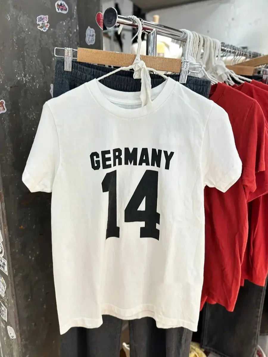 Sweet Guitar Letter Print Red T-Shirt Women Summer New O-neck Cotton Short Sleeve Tee Shirts Vintage Streetwear Tshirt Y2K Tops
