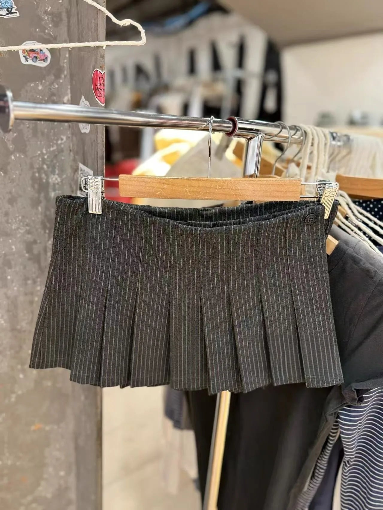 Retro Striped Sexy Low Waist Skirts Women Summer Y2K Aesthetic Chic Button Mini Skirt Vintage Sweet Cute Preppy Style Faldas New