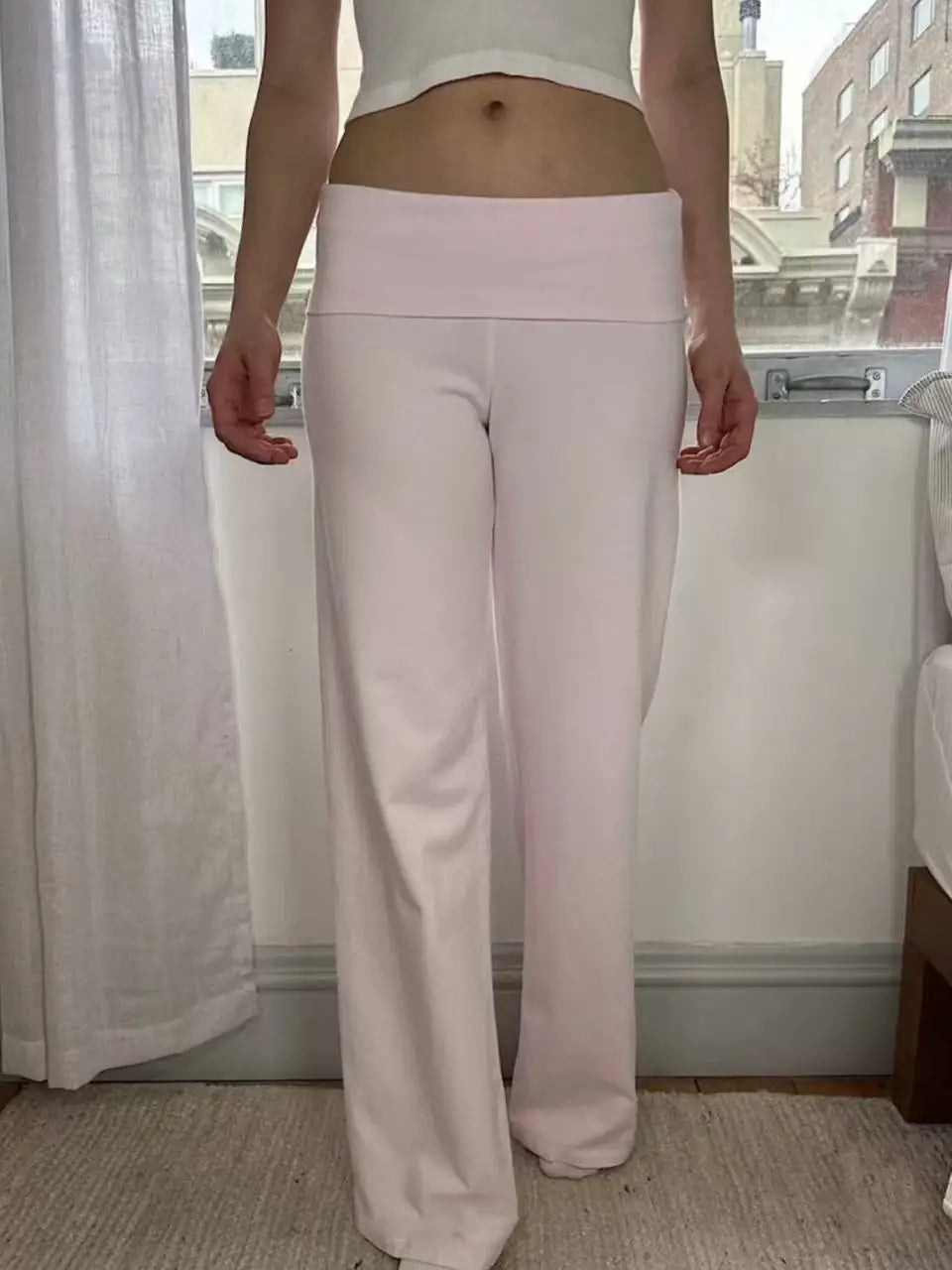Fashion Patchwork Slim Cotton Yoga Pants Women New Casual Elastic High Waist Flare Pant Vintage Streetwear Y2K Straight Trousers