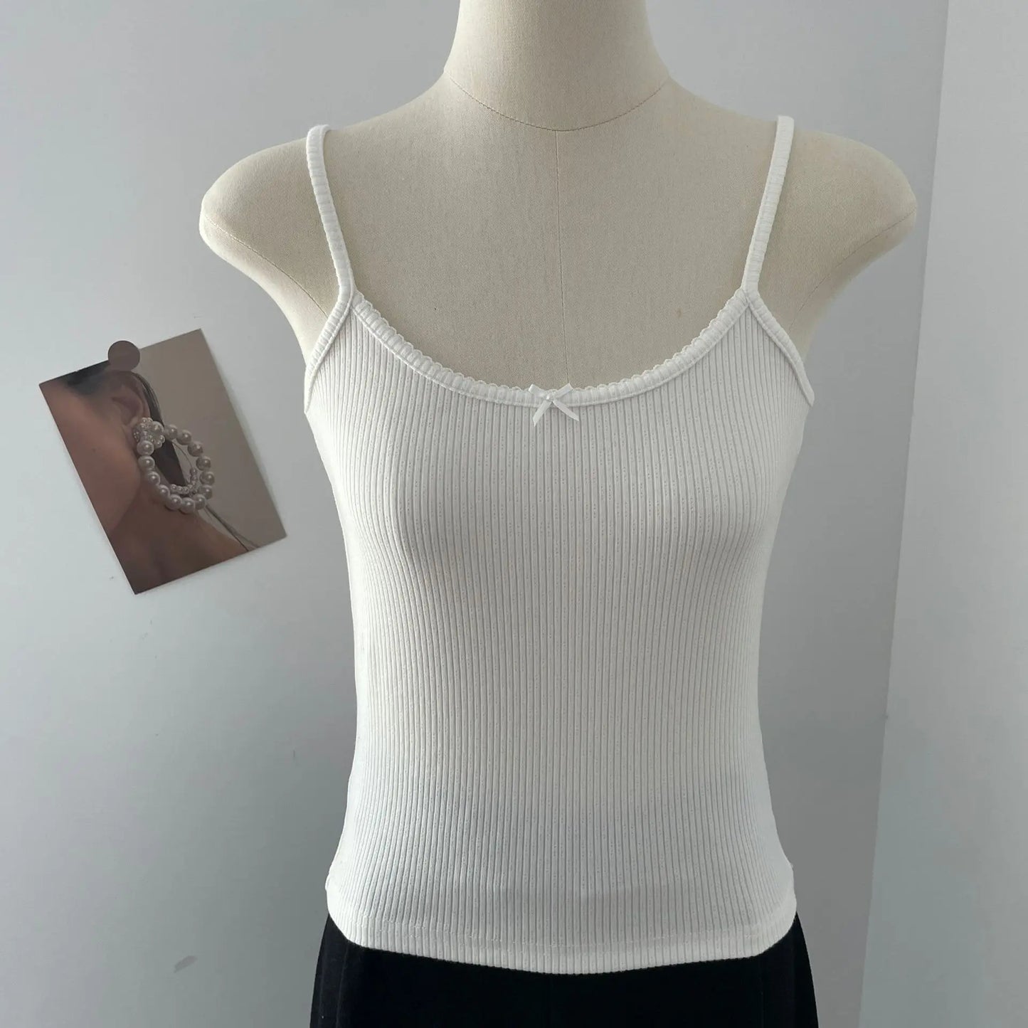Sweet Solid Lace Trim Slim Tank Top Women Summer Casual Sleeveless Cotton Slim U collar Camis Cute Basic All-match Vest Tops Y2K