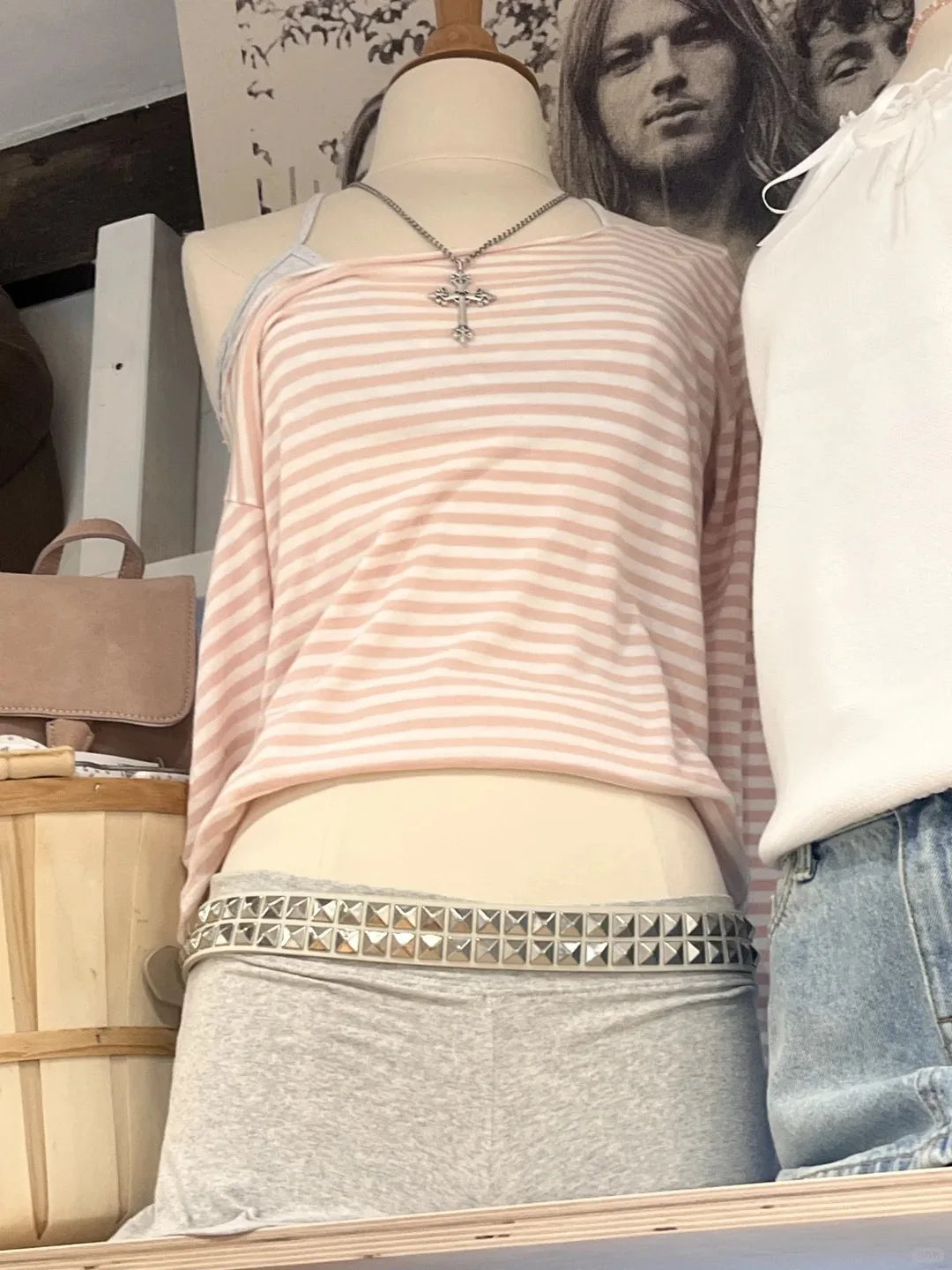 Vintage Black Striped Long Sleeve T-shirt Women Autumn All-match Raw Hem Slash Neck Slim Tees Casual Streetwear Tshirts Y2K Tops