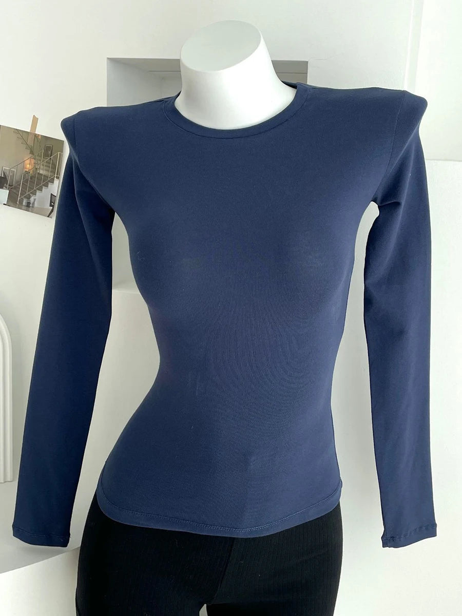 Solid Skinny Cotton T-shirt Pant Set Woman O-neck Long Sleeve Tee+Foldover Flare Yoga Pant Sport 2 Piece Sets Can mix and match