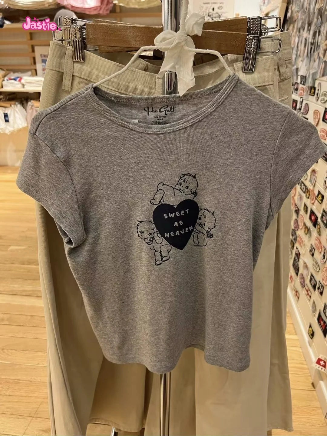 Vintage Letter Graphic Crop Top Women Summer Casual Round Neck Short Sleeve Short T-shirt Female Retro Classic Cotton Tops Chic