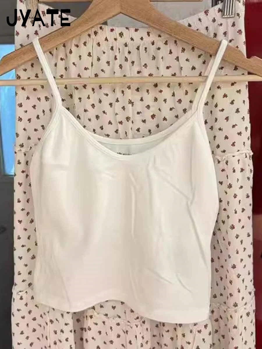 Simple Basic Solid U-neck Sleeveless Vests Women New Cotton Casual Streetwear Slim Sexy Tank Tops Harajuku Chic Cute Camis Y2K