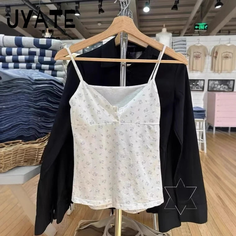 Sweet Bow Bear Print Buttons Tank Tops Women New Cotton Casual Slim Sleeveless Vests Cute Vintage Streetwear Camis Y2K Clothes