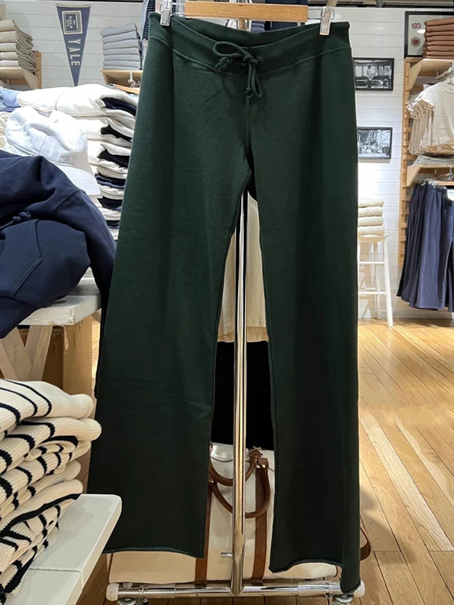Camouflage Drawstring Joggers Sweatpants Women Streetwear Casual High Waist Wide Leg Pants Vintage Preppy Style Loose Trousers