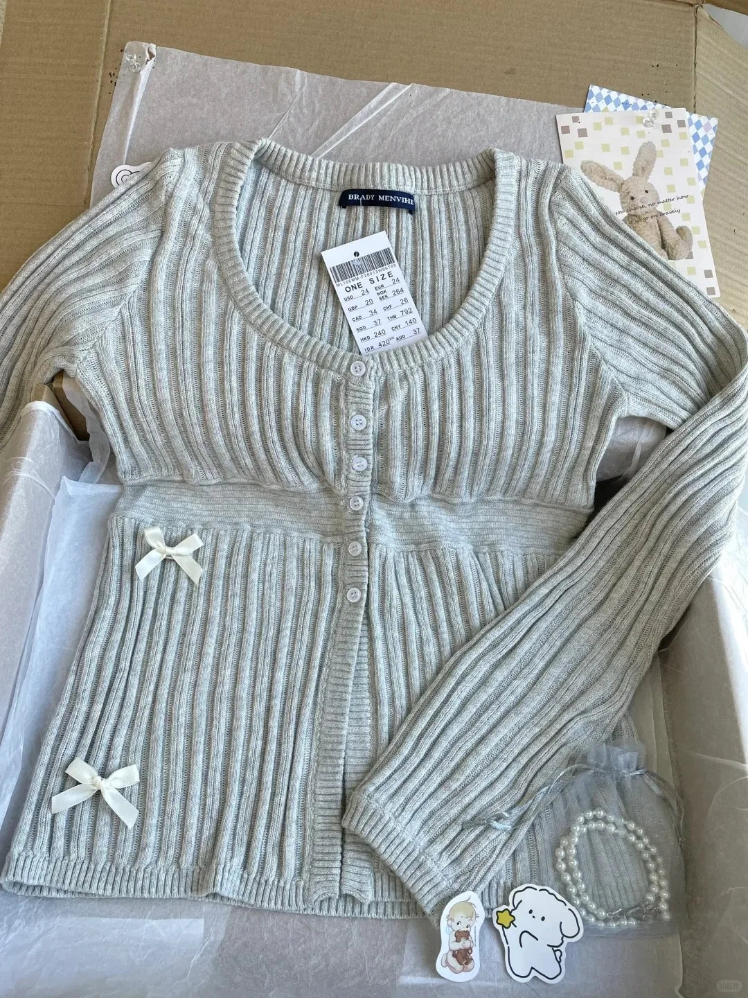 Gray V-neck Knitted Slim Long Sleeve Tees Women Autumn Fashion Cotton Soft T-shirt Sweet Cute Preppy Style T Shirt Y2K Top New