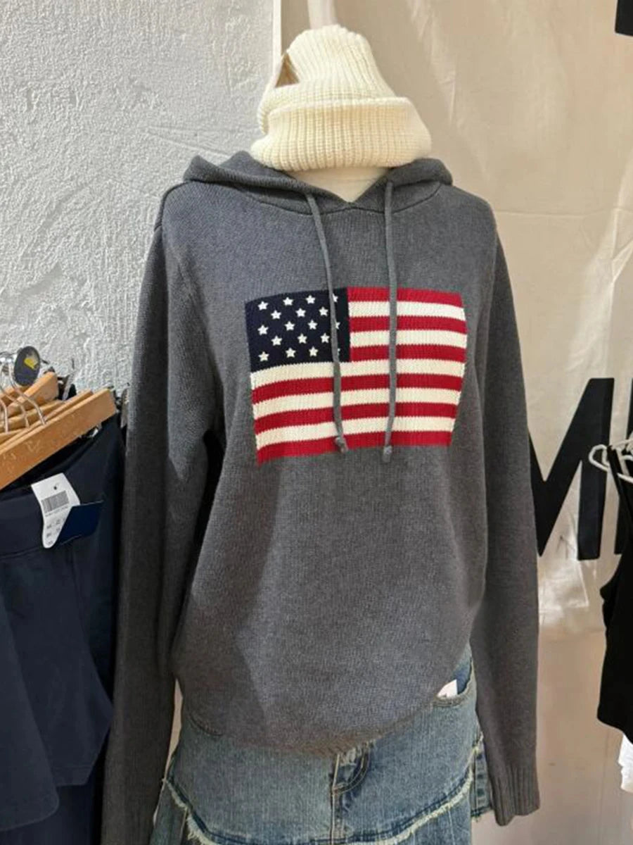 Twist Flower Beige Buttons Slim Sweater Women Autumn Pocket Hooded Long Sleeve Knitted Hoodie Sweet Preppy Style Simple Sweaters