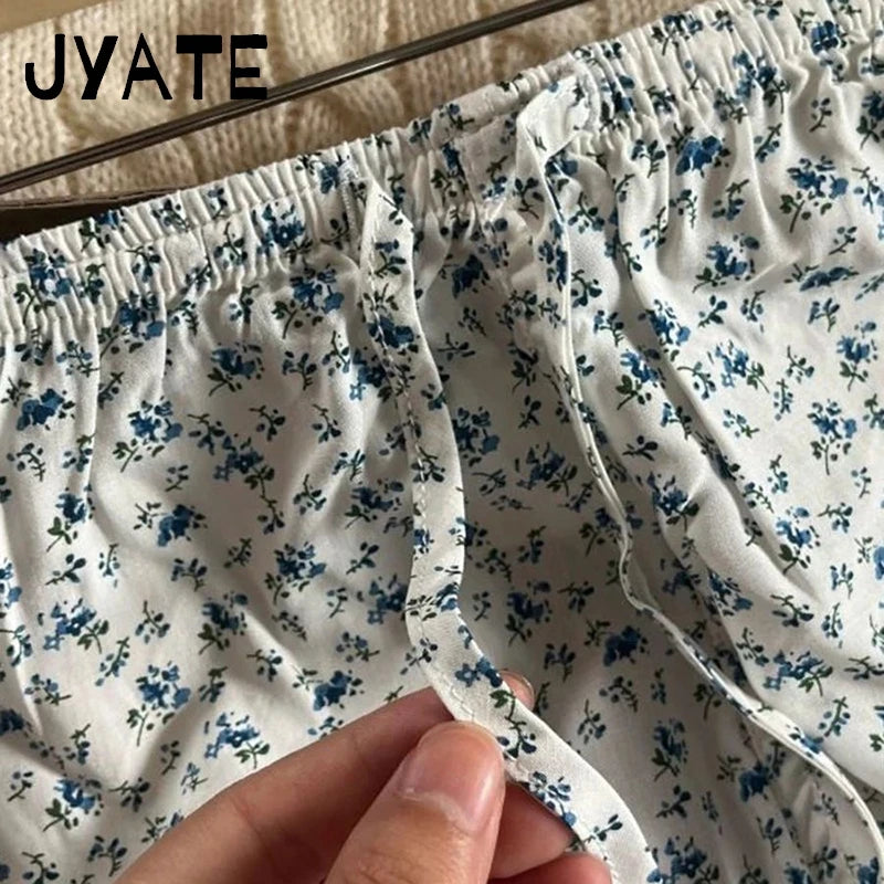 Fashion Drawstring Loose Straight Shorts Women Summer New Casual High Waist Home Underwear Preppy Style Vintage Chic Short Pants