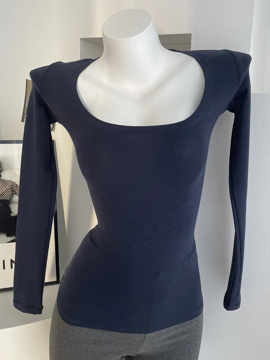 Solid Skinny Cotton T-shirt Pant Set Woman O-neck Long Sleeve Tee+Foldover Flare Yoga Pant Sport 2 Piece Sets Can mix and match