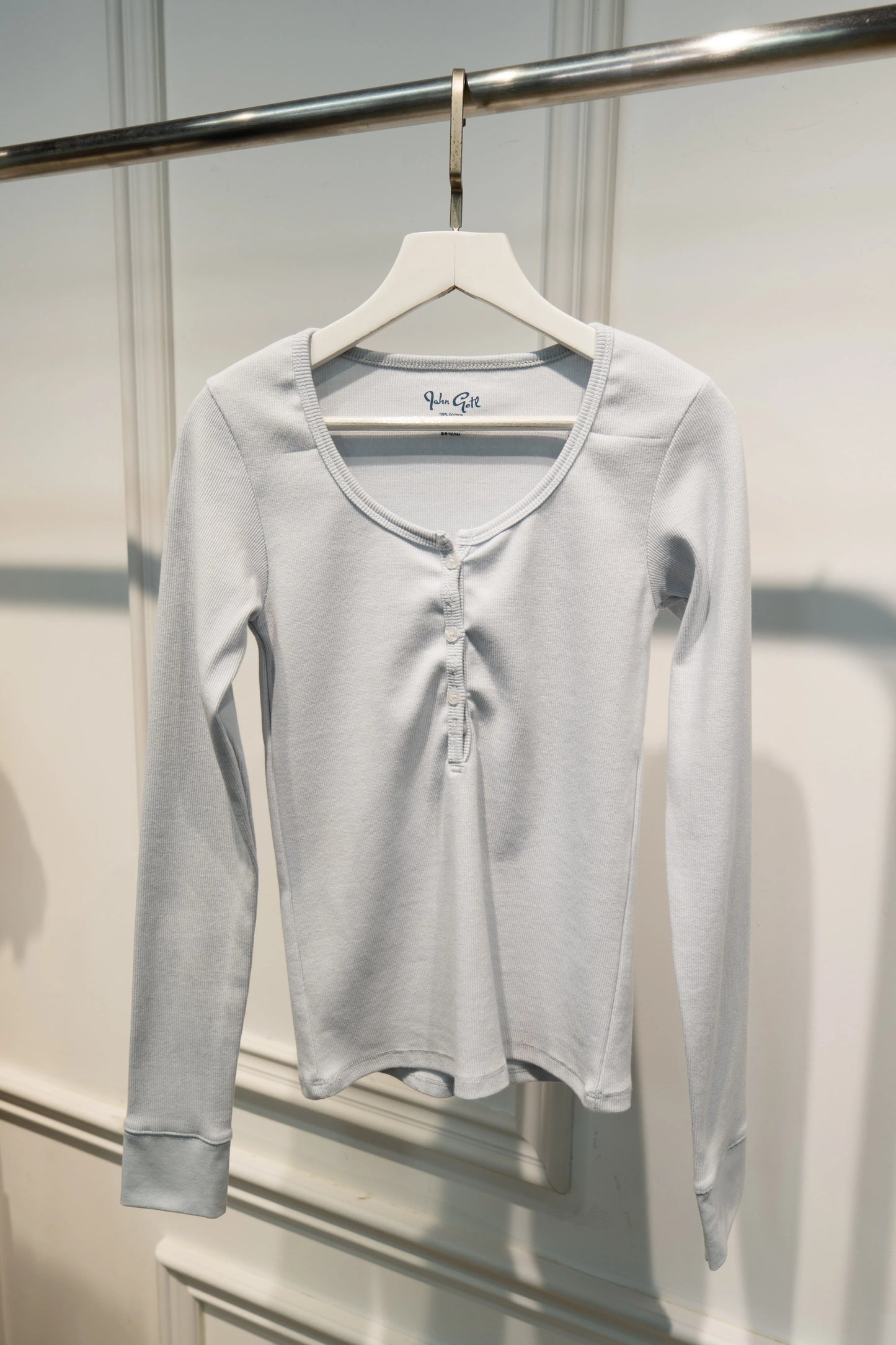 Yellow Ribbed Buttons T-shirt Women Buttons O-Neck Cotton Slim Long Sleeve Tee Cute Vintage Preppy Style Sweet T Shirt Y2K Top
