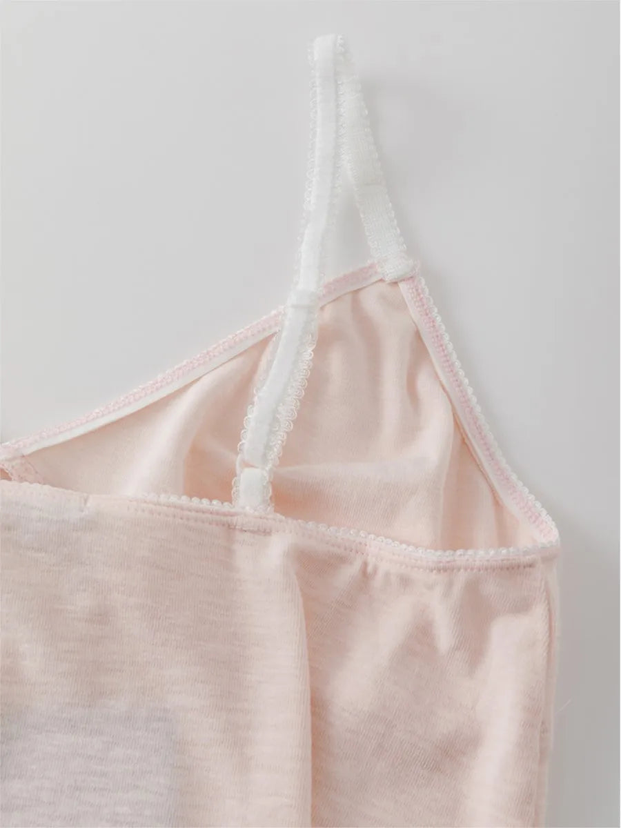 Pink Lace Trim V-neck Bow Tank Tops Women Summer New Casual Cotton Slim Sleeveless Bow Camisole Sweet Cute Preppy Style Crop Top