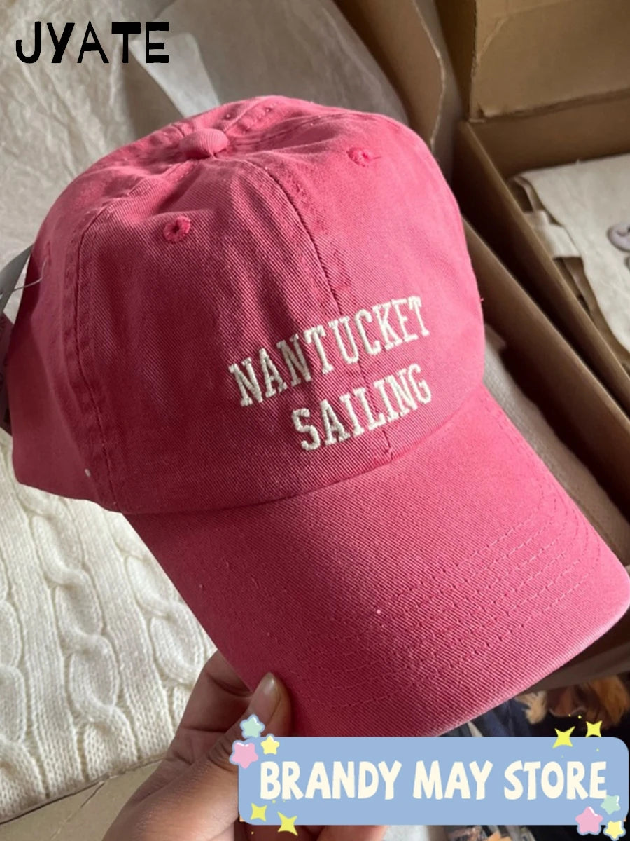 New Letter Embroidery Red Baseball Cap Women Casual Street Cartoon Sunscreen Hat Femme Vintage Preppy Style Snapback Hats Y2K