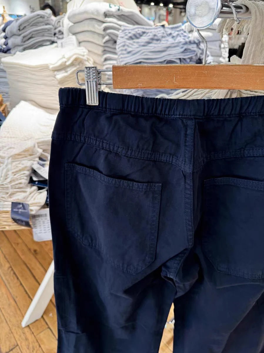 Fashion Navy Drawstring Loose Pants Women Autumn Sexy Low Waist Pockets Straight Long Pant Baggy Streetwear Vintage Trousers Y2K