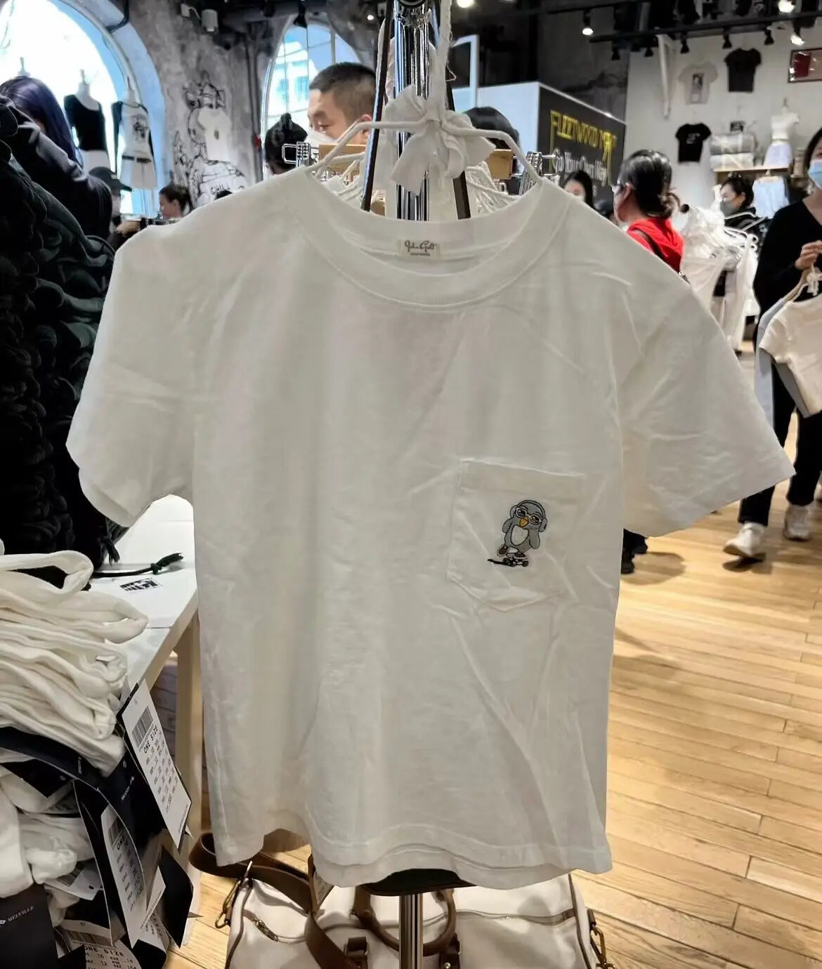 Angel Embroidery Pocket T-shirts Women Summer Casual Streetwear Cotton O-neck Short Sleeve Tees Sweet Cute Preppy Style Tshirts