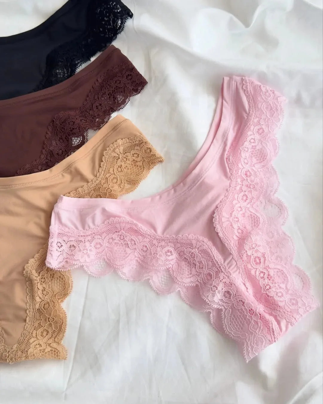 Lace V-neck Bra Set Women Summer Chic Gorgeous Breathable and Skin-friendly Lingerie Sets Sweet Chic Solid underwear Outfit