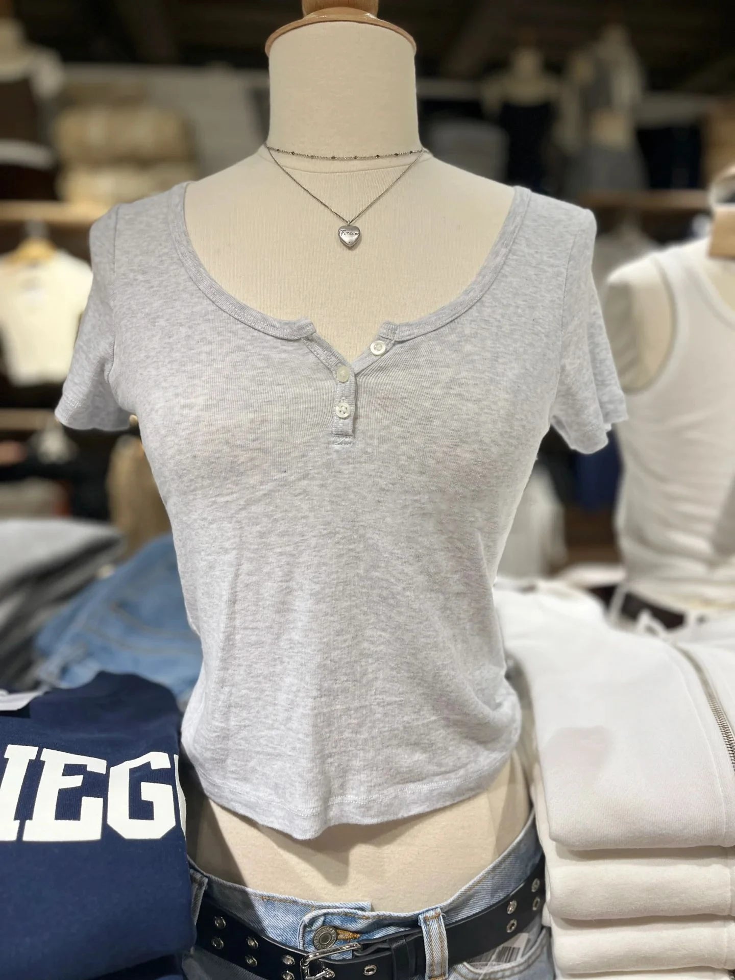 Blue Three Buttons Slim Crop Top Women Casual O-neck Cotton Short Sleeve T Shirt Grils Vintage Sweet Preppy Style Basic T-shirts