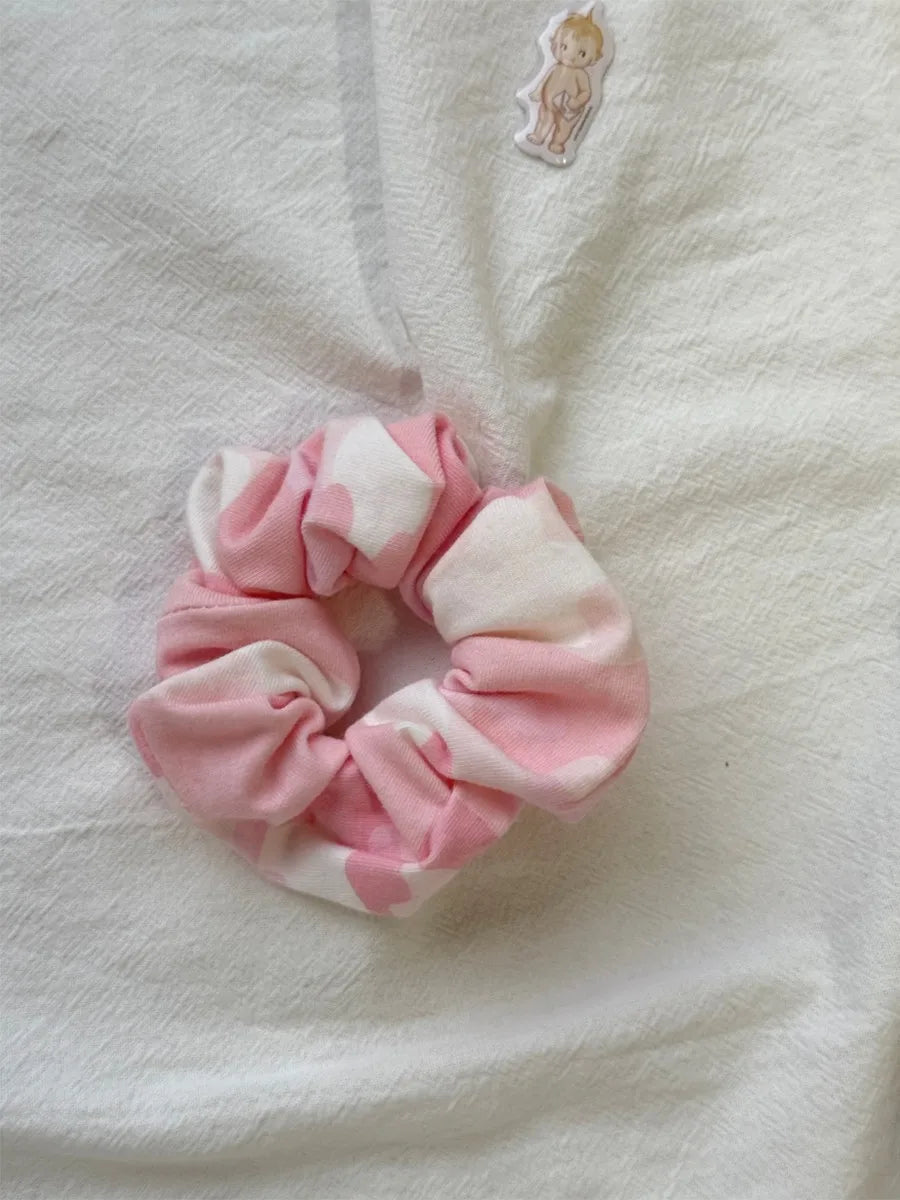 1 PCS Floral Print Elastic Hair Bands Women Multicolor Large Only One Scrunchie Sweet Cute Preppy Style Hair Accessories Y2K New