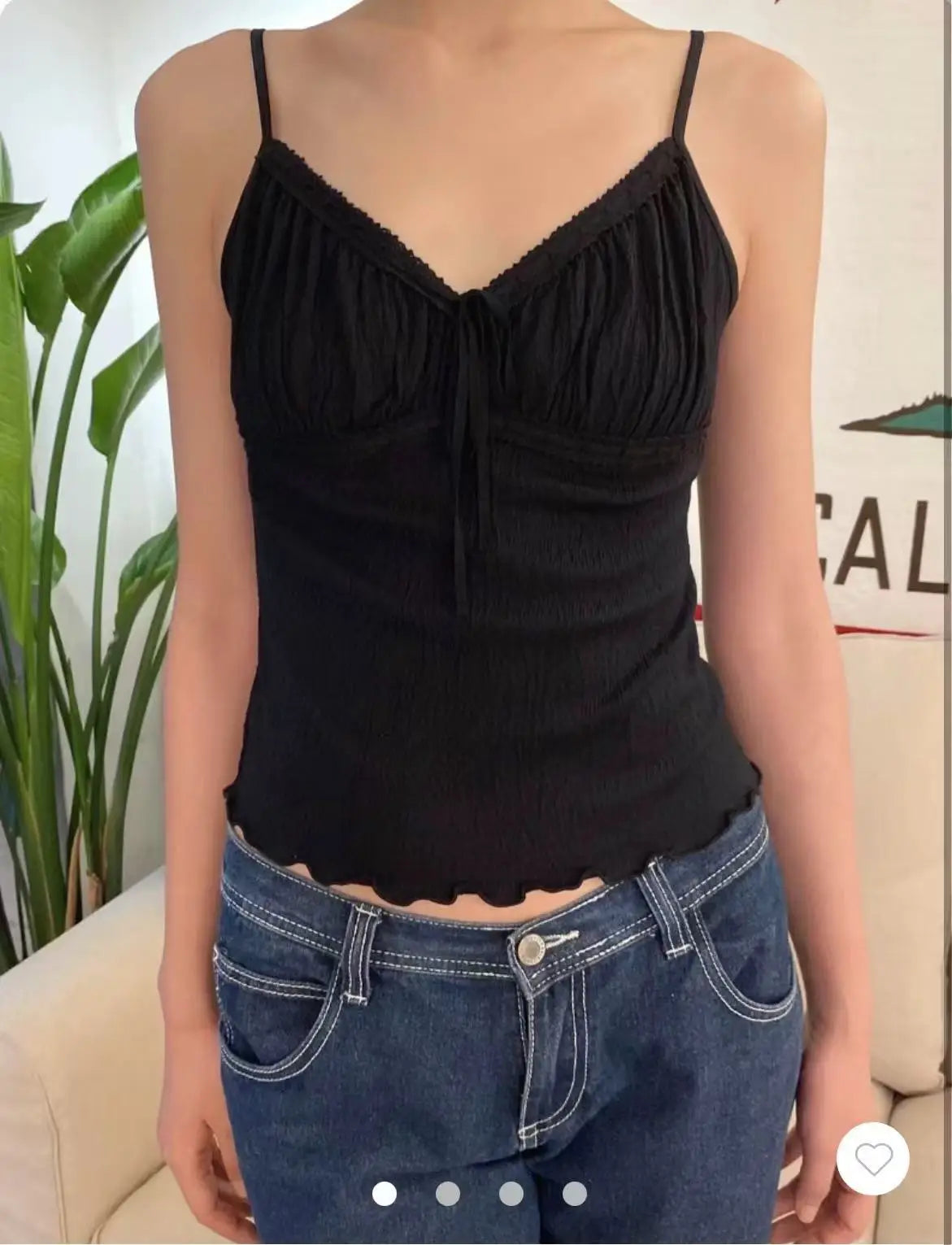 Sweet Pink Folds V-neck Tank Tops Women Summer New Casual Slim Lace-up Sleeveless Vests Cute Preppy Style Simple Camisole