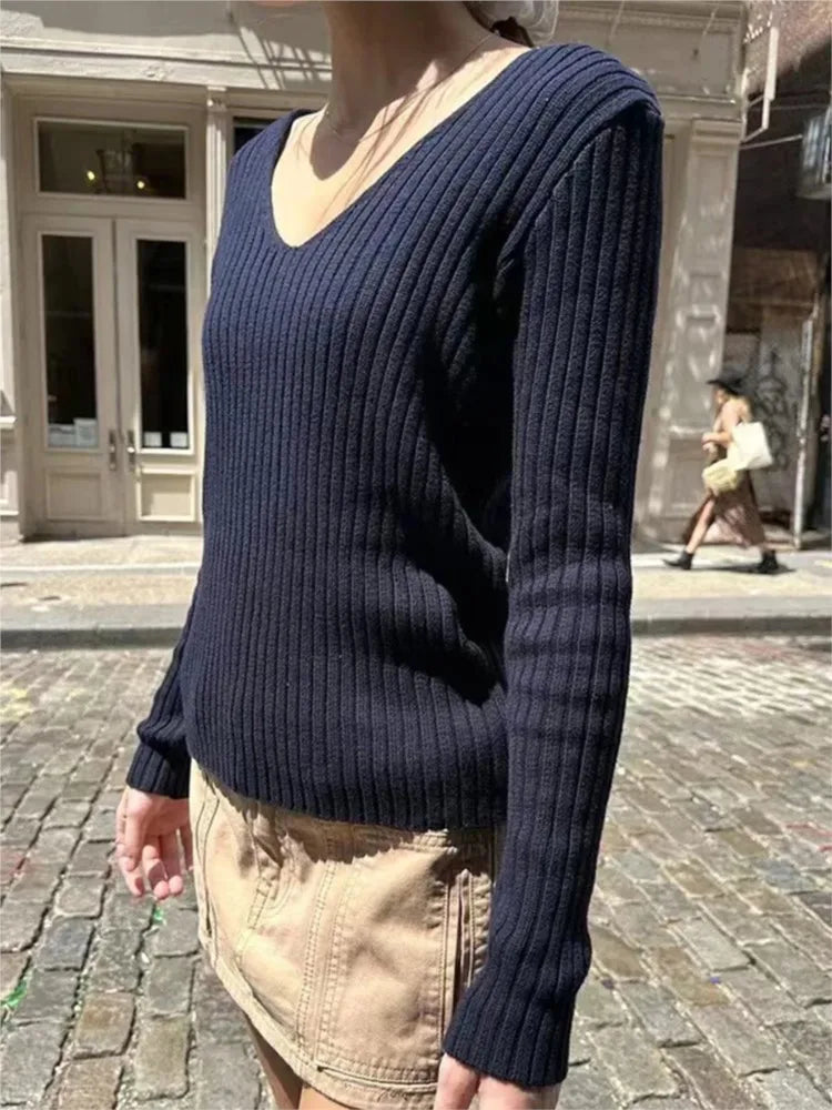 Sweet Beige Knit Sweaters Women Winter New Cotton Warm Simple Slim Casual Streetwear Pullover Tops Vintage Cute Harajuku Jumper